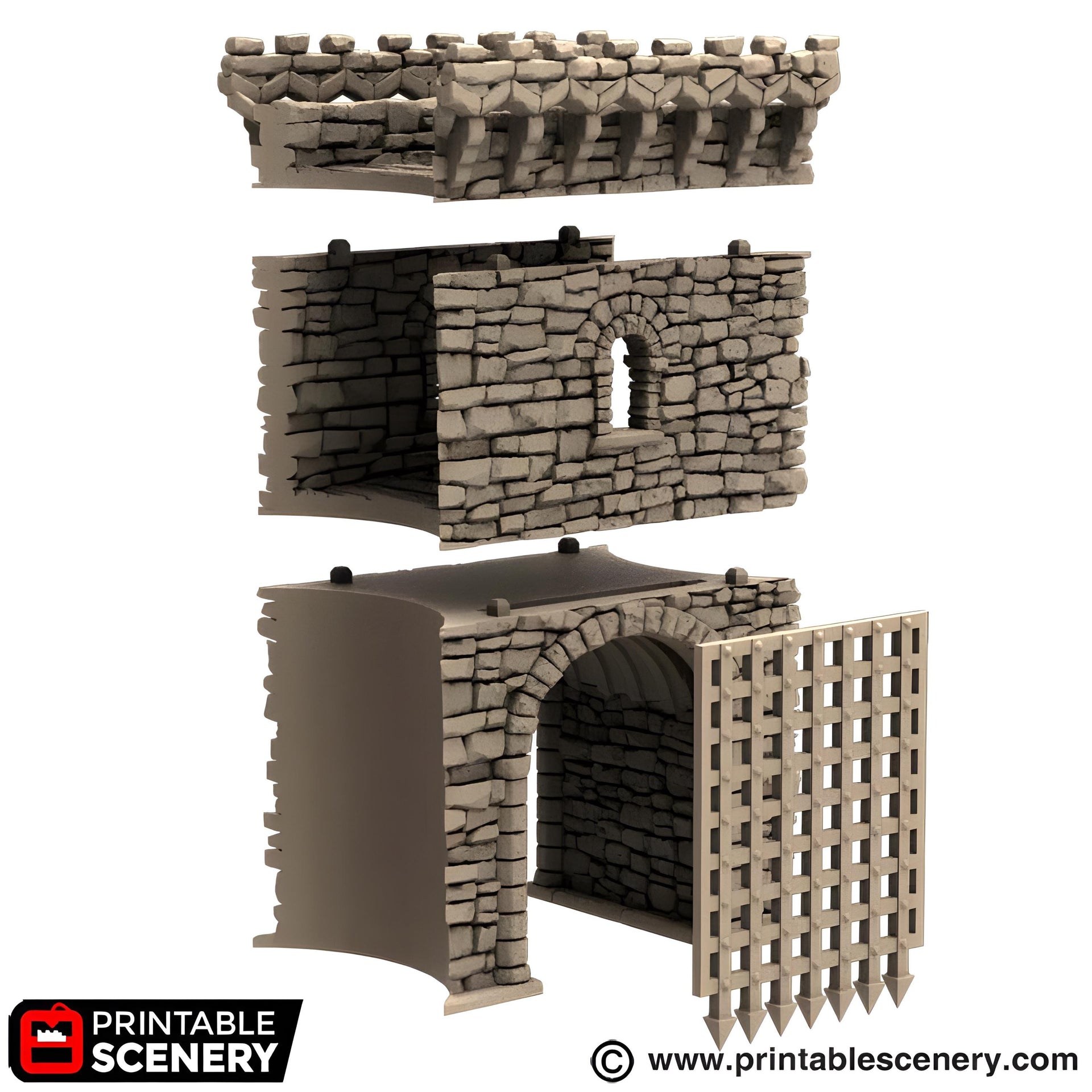 Royal Gate. King and Country, 15mm, 28mm, 32mm - Printable Scenery | 28mm and 32mm | Wargaming | DnD | Tabletop Roleplaying