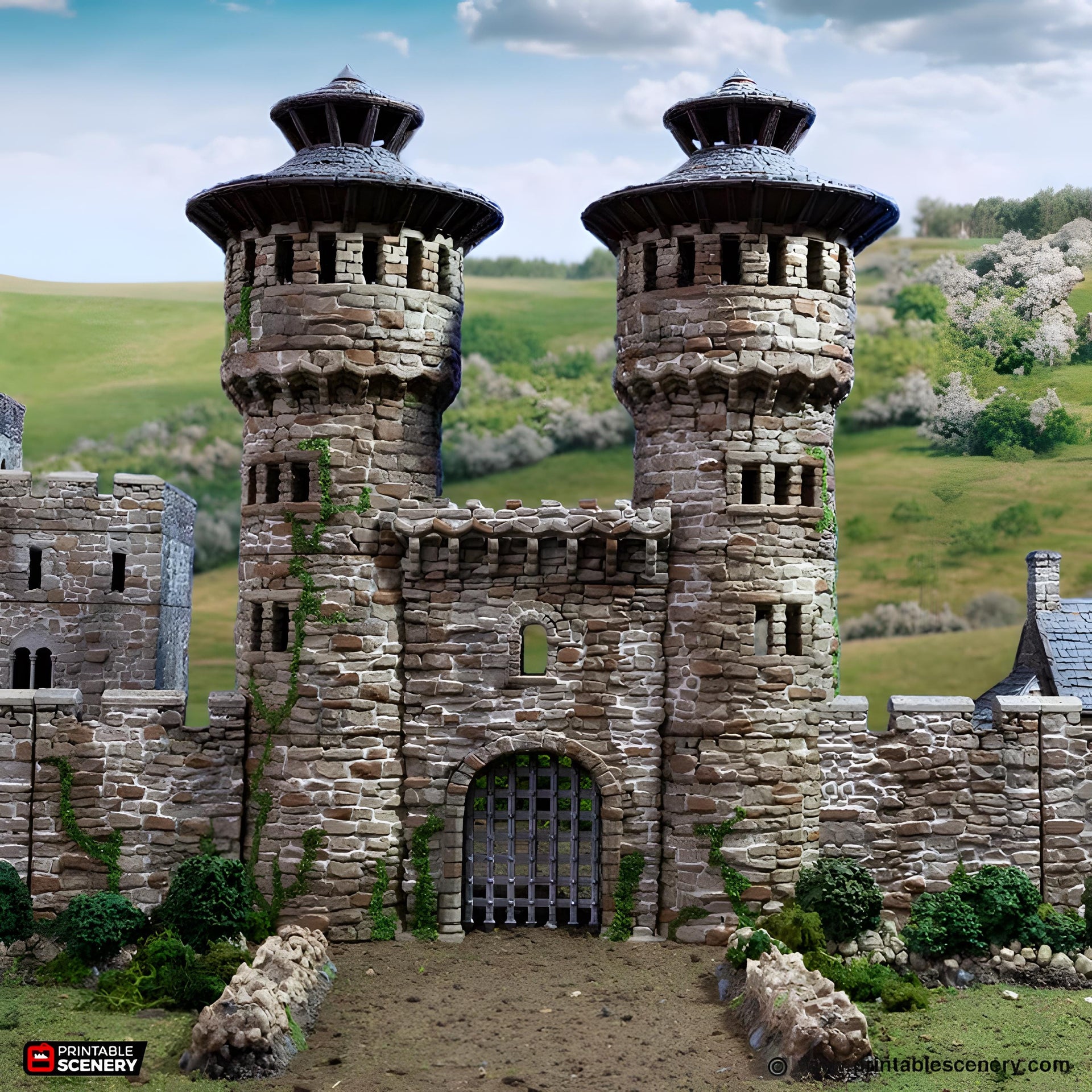Royal Gate. King and Country, 15mm, 28mm, 32mm - Printable Scenery | 28mm and 32mm | Wargaming | DnD | Tabletop Roleplaying