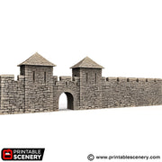 Modular Norman Fort Walls. King and Country, 15mm, 28mm, 32mm - Printable Scenery | 28mm and 32mm | Wargaming | DnD | Tabletop Roleplaying