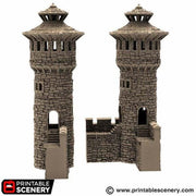 Kings Round Tower. King and Country, 15mm, 28mm, 32mm - Printable Scenery | 28mm and 32mm | Wargaming | DnD | Tabletop Roleplaying