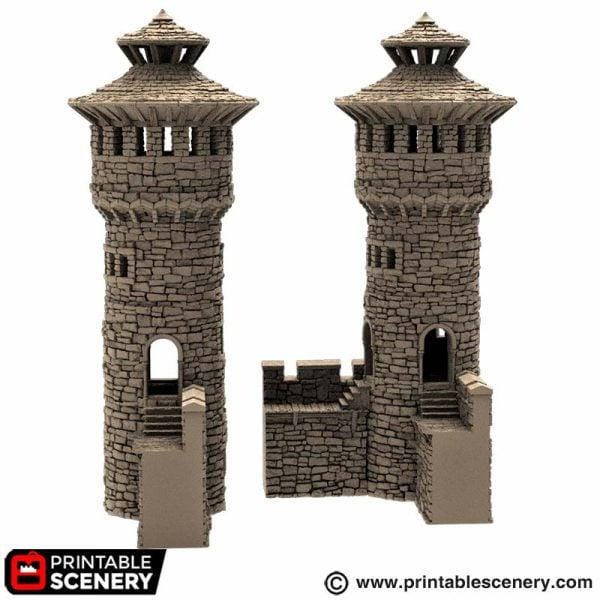 Kings Round Tower. King and Country, 15mm, 28mm, 32mm - Printable Scenery | 28mm and 32mm | Wargaming | DnD | Tabletop Roleplaying