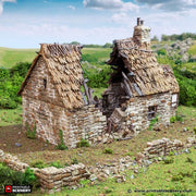Ruined Country Manor. King and Country, 15mm, 28mm, 32mm - Printable Scenery | 28mm and 32mm | Wargaming | DnD | Tabletop Roleplaying
