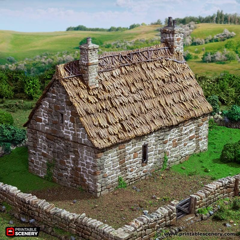 Country Manor. King and Country, 15mm, 28mm, 32mm - Printable Scenery | 28mm and 32mm | Wargaming | DnD | Tabletop Roleplaying