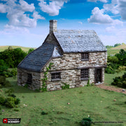 Hollyhock Cottage. King and Country, 15mm, 28mm, 32mm - Printable Scenery | 28mm and 32mm | Wargaming | DnD | Tabletop Roleplaying