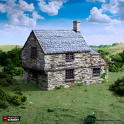 Hollyhock Cottage. King and Country, 15mm, 28mm, 32mm - Printable Scenery | 28mm and 32mm | Wargaming | DnD | Tabletop Roleplaying