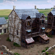 Slums of Flea Bottom 1. King and Country, 15mm, 28mm, 32mm - Printable Scenery | 28mm and 32mm | Wargaming | DnD | Tabletop Roleplaying