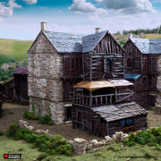 Slums of Flea Bottom 2. King and Country, 15mm, 28mm, 32mm - Printable Scenery | 28mm and 32mm | Wargaming | DnD | Tabletop Roleplaying