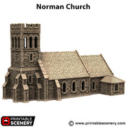 Norman Church. King and Country, 15mm, 28mm, 32mm - Printable Scenery | 28mm and 32mm | Wargaming | DnD | Tabletop Roleplaying