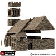 Norman Church. King and Country, 15mm, 28mm, 32mm - Printable Scenery | 28mm and 32mm | Wargaming | DnD | Tabletop Roleplaying