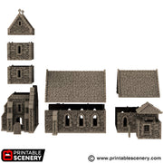 Norman Church. King and Country, 15mm, 28mm, 32mm - Printable Scenery | 28mm and 32mm | Wargaming | DnD | Tabletop Roleplaying