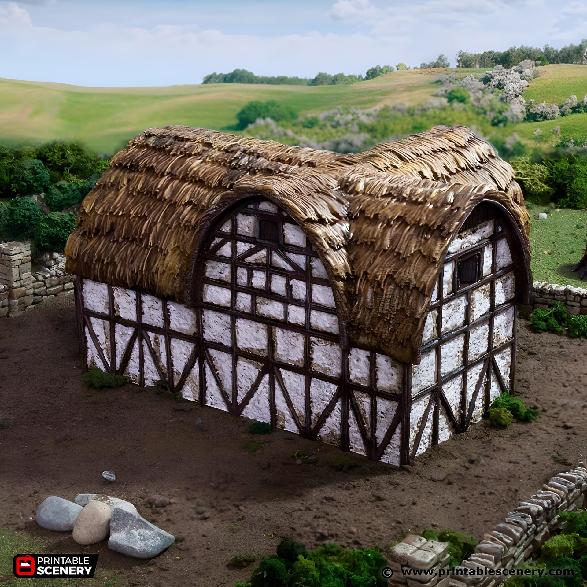 Country Stables. King and Country, 15mm, 28mm, 32mm - Printable Scenery | 28mm and 32mm | Wargaming | DnD | Tabletop Roleplaying