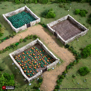 Farm Fields. King and Country, 15mm, 28mm, 32mm - Printable Scenery | 28mm and 32mm | Wargaming | DnD | Tabletop Roleplaying