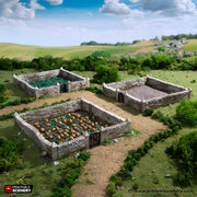 Farm Fields. King and Country, 15mm, 28mm, 32mm - Printable Scenery | 28mm and 32mm | Wargaming | DnD | Tabletop Roleplaying