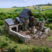 Ruined Farm Pig Pen. King and Country, 15mm, 28mm, 32mm - Printable Scenery | 28mm and 32mm | Wargaming | DnD | Tabletop Roleplaying