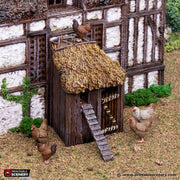 Farm Chicken Hut. King and Country, 15mm, 28mm, 32mm - Printable Scenery | 28mm and 32mm | Wargaming | DnD | Tabletop Roleplaying