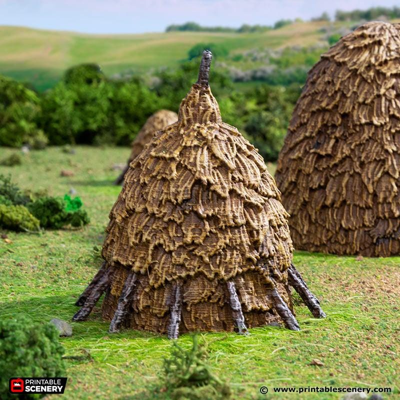 Haystacks. King and Country, 15mm, 28mm, 32mm - Printable Scenery | 28mm and 32mm | Wargaming | DnD | Tabletop Roleplaying