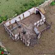 Ruined Country Stables. King and Country, 15mm, 28mm, 32mm - Printable Scenery