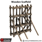 Wooden Scaffold. King and Country, 15mm, 28mm, 32mm - Printable Scenery | 28mm and 32mm | Wargaming | DnD | Tabletop Roleplaying