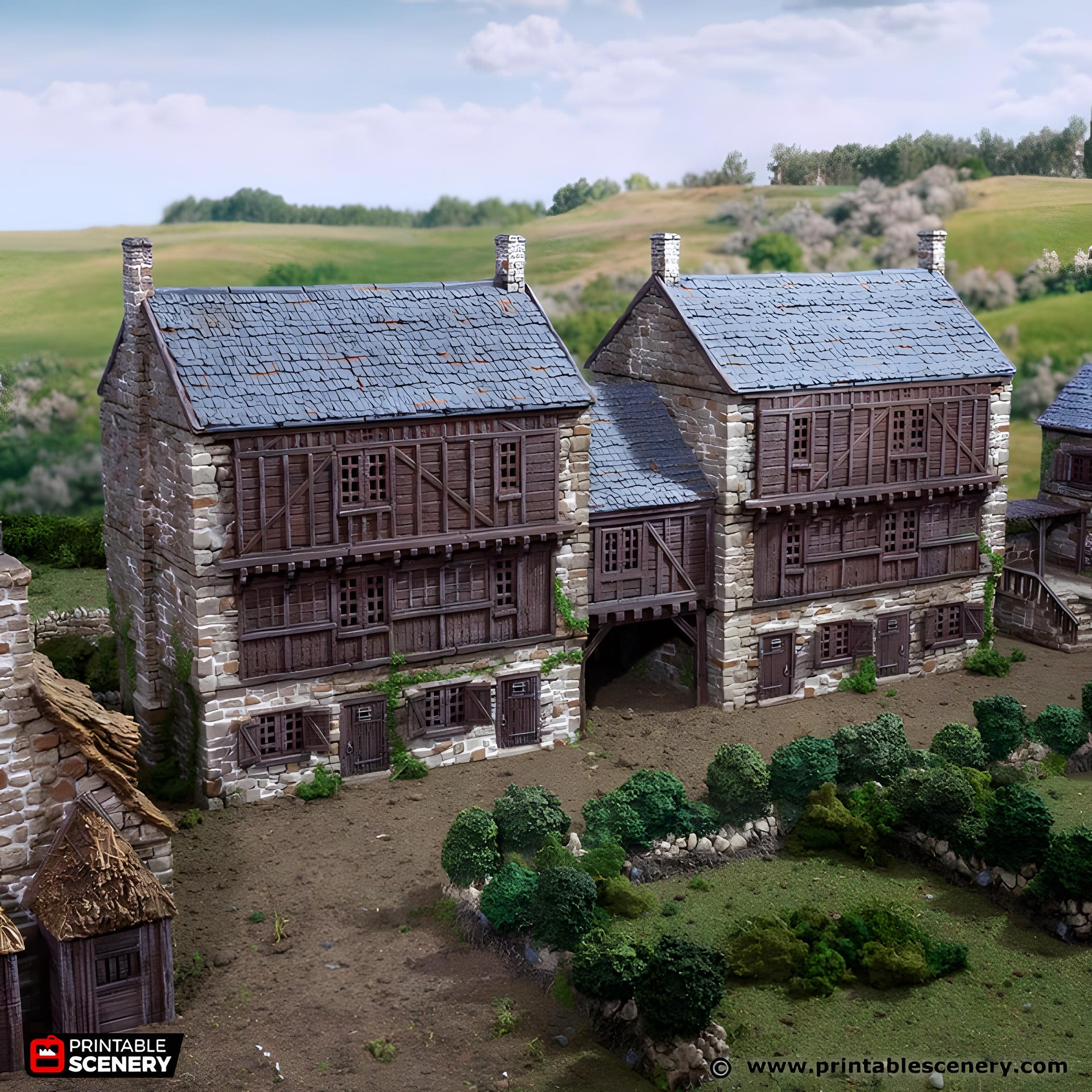 Cobblestone Way. King and Country, 15mm, 28mm, 32mm - Printable Scenery | 28mm and 32mm | Wargaming | DnD | Tabletop Roleplaying