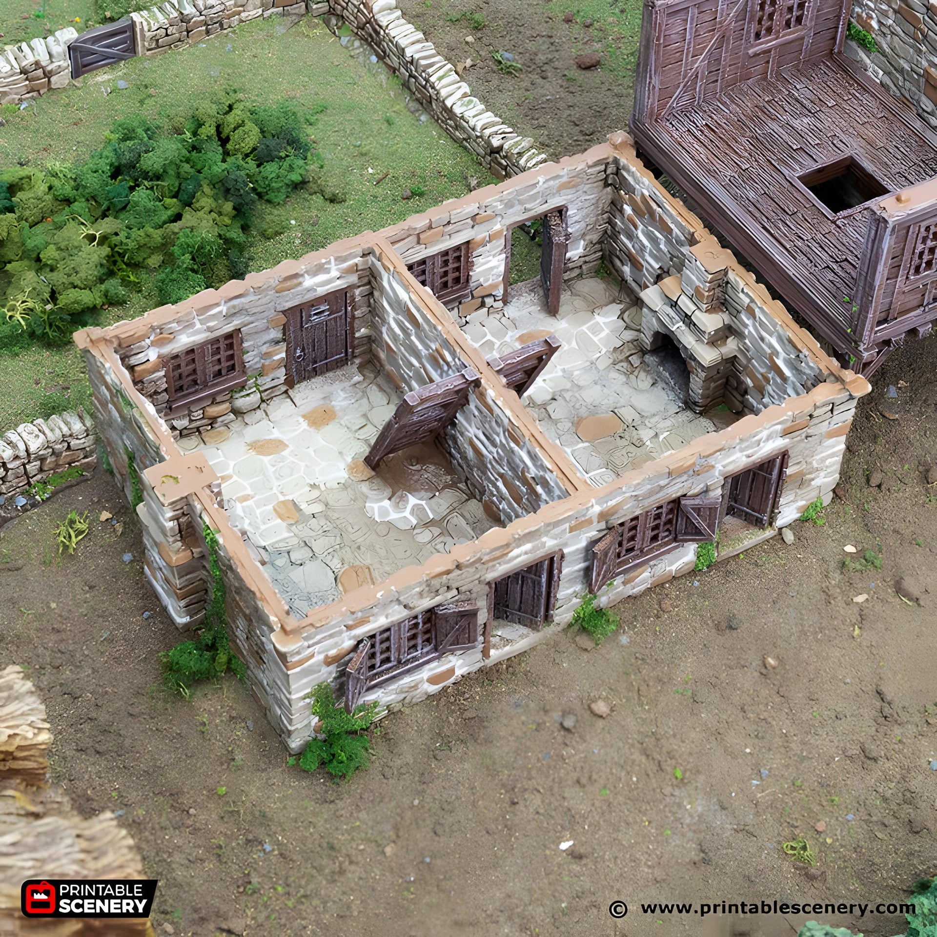 Cobblestone Way. King and Country, 15mm, 28mm, 32mm - Printable Scenery | 28mm and 32mm | Wargaming | DnD | Tabletop Roleplaying