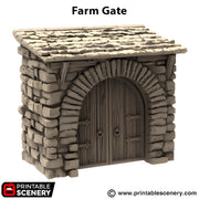 Farm Gate. King and Country, 15mm, 28mm, 32mm - Printable Scenery | 28mm and 32mm | Wargaming | DnD | Tabletop Roleplaying