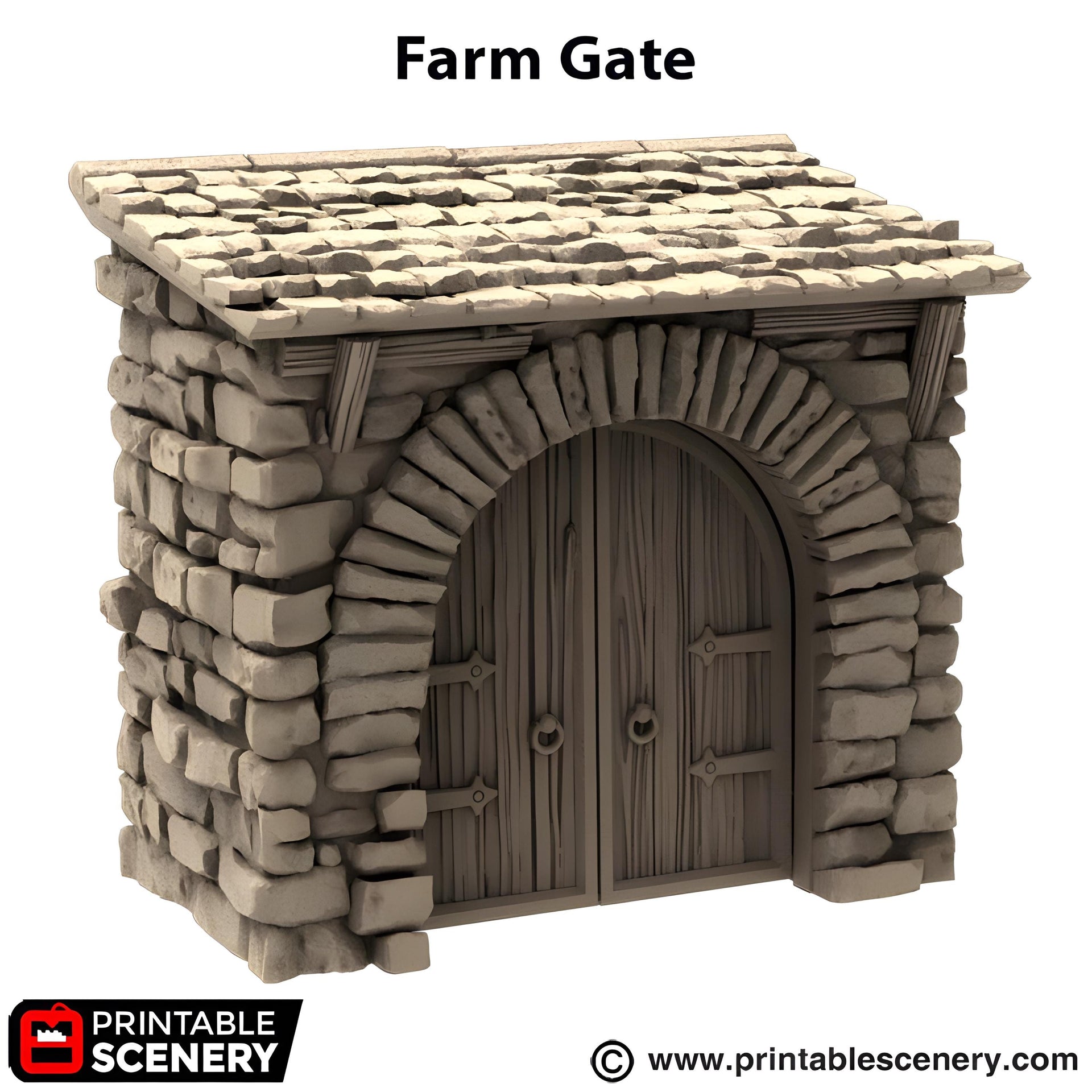 Farm Gate. King and Country, 15mm, 28mm, 32mm - Printable Scenery | 28mm and 32mm | Wargaming | DnD | Tabletop Roleplaying