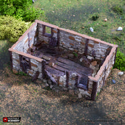 Ruined Norman Stone Barn. King and Country, 15mm, 28mm, 32mm - Printable Scenery | 28mm and 32mm | Wargaming | DnD | Tabletop Roleplaying
