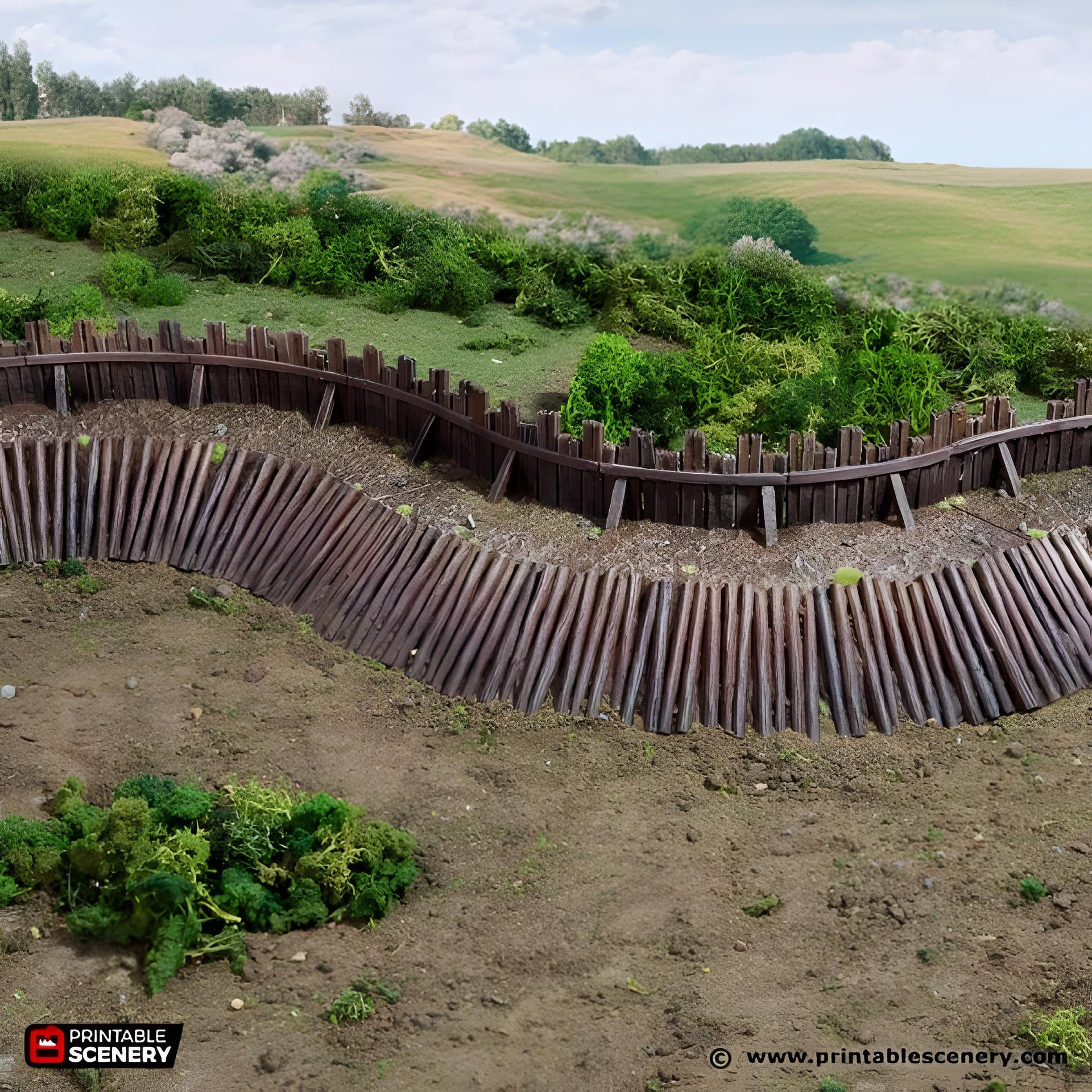 Norman Garrison Walls. King and Country, 15mm, 28mm, 32mm - Printable Scenery | 28mm and 32mm | Wargaming | DnD | Tabletop Roleplaying