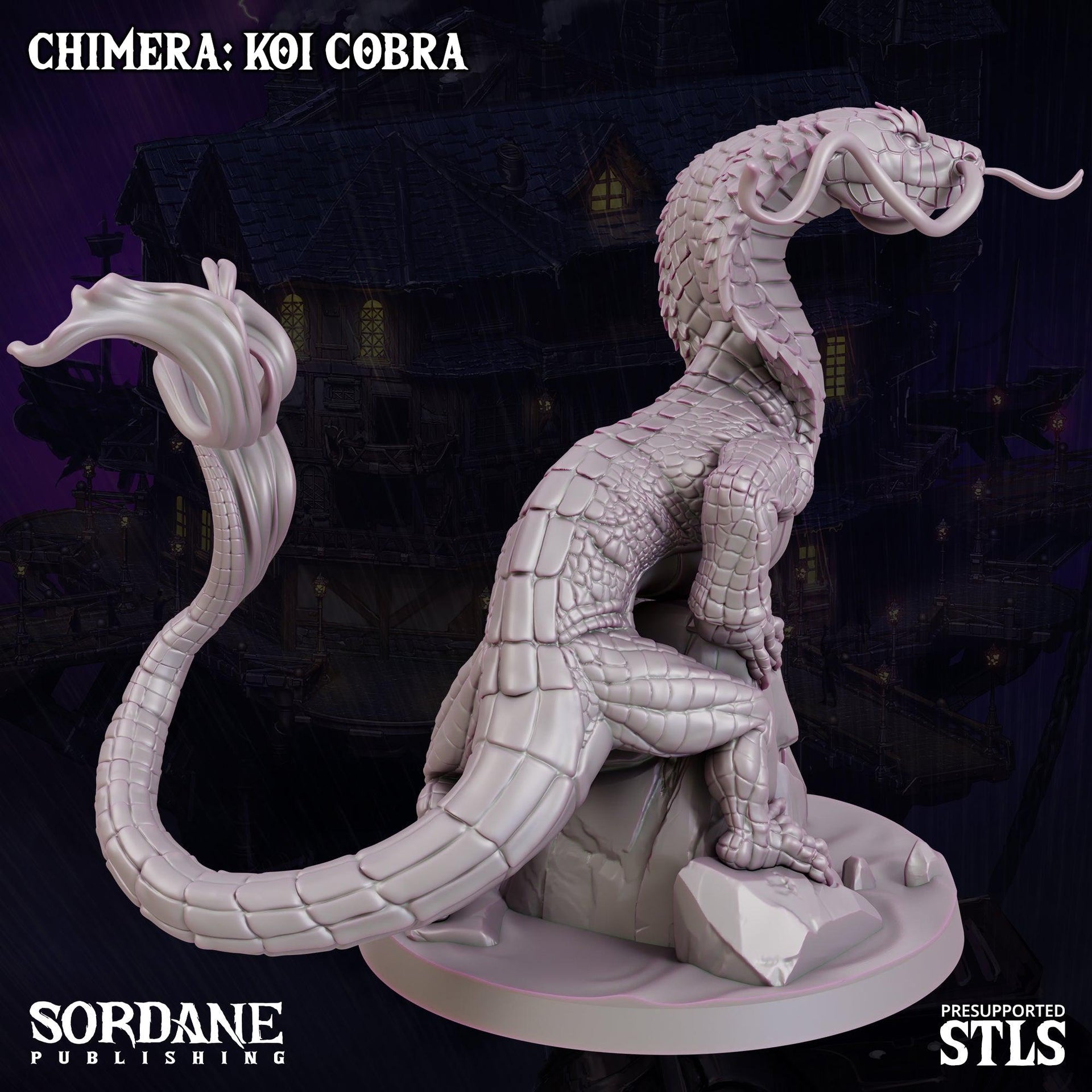 Chimera Koi Cobra. Snake Dragon - Sordane Publishing | 28mm and 32mm | Wargaming | DnD | Tabletop Roleplaying