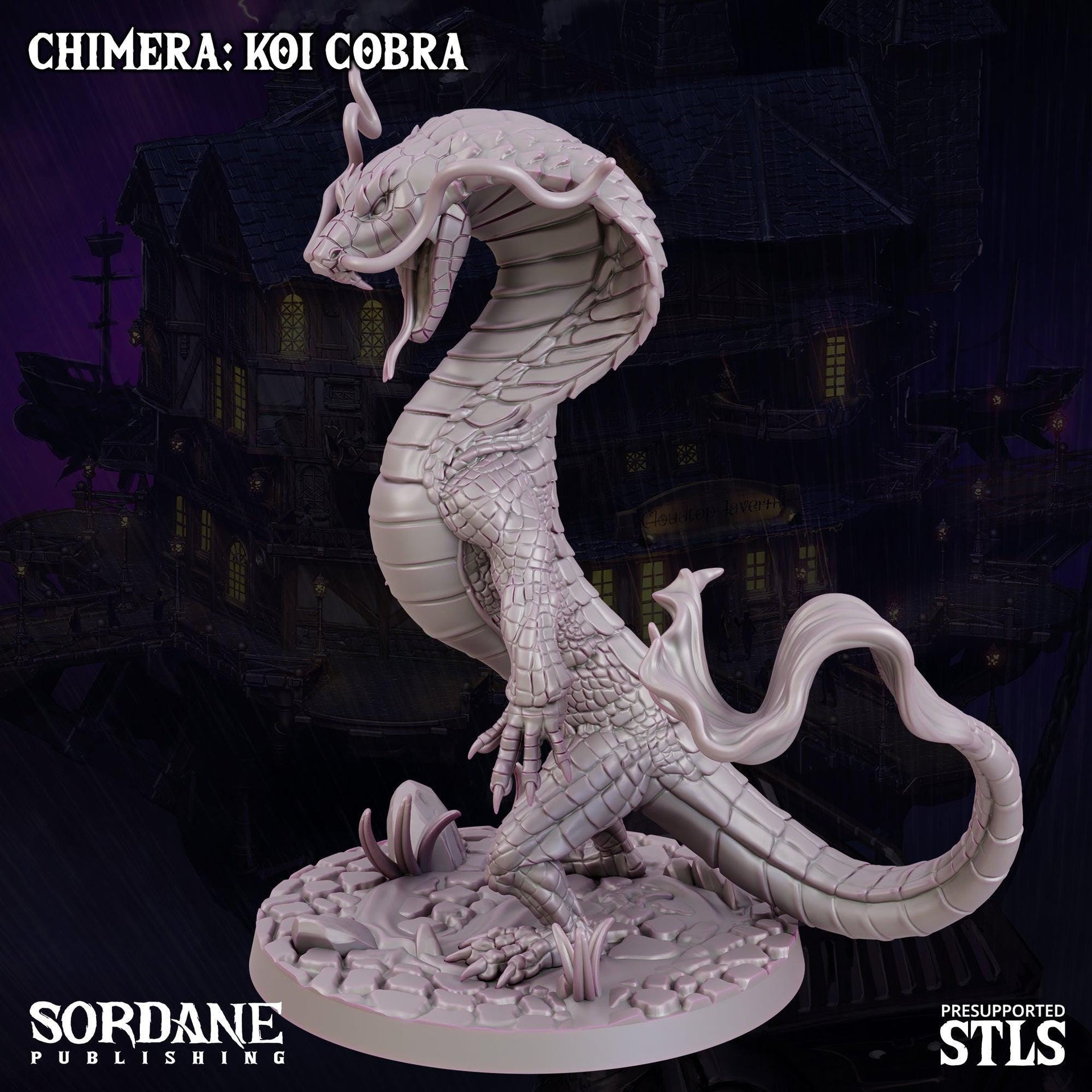Chimera Koi Cobra. Snake Dragon - Sordane Publishing | 28mm and 32mm | Wargaming | DnD | Tabletop Roleplaying