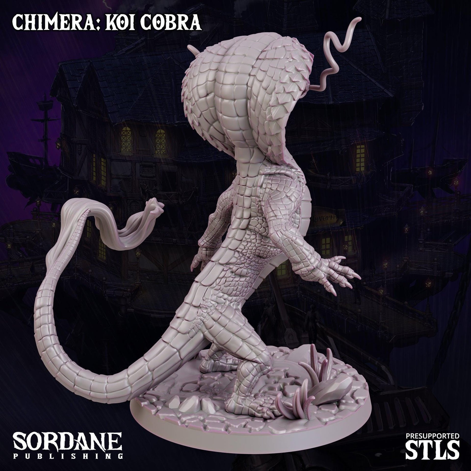 Chimera Koi Cobra. Snake Dragon - Sordane Publishing | 28mm and 32mm | Wargaming | DnD | Tabletop Roleplaying