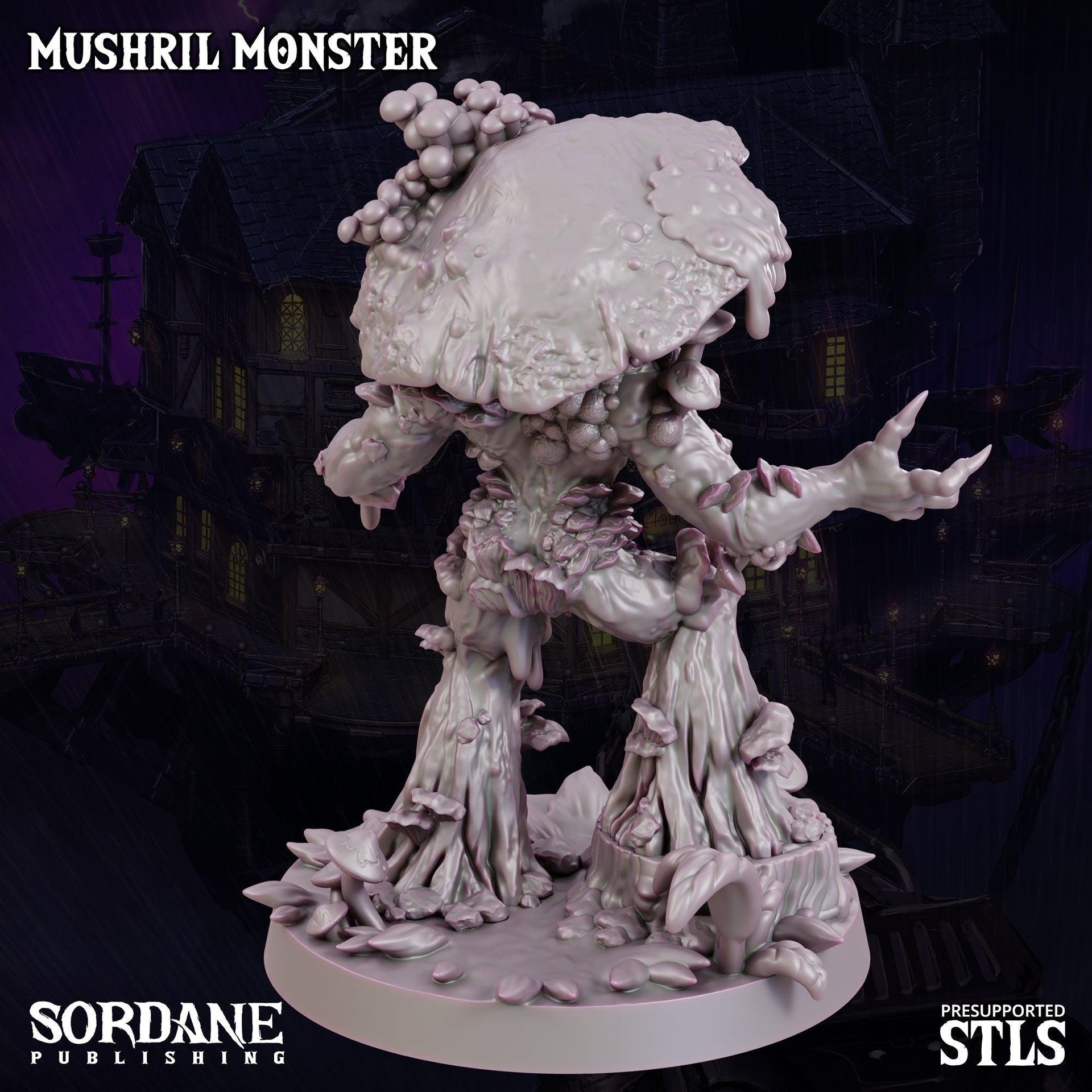 Mushril Monster. Mushroom Cave Abomination - Sordane Publishing | 28mm and 32mm | Wargaming | DnD | Tabletop Roleplaying
