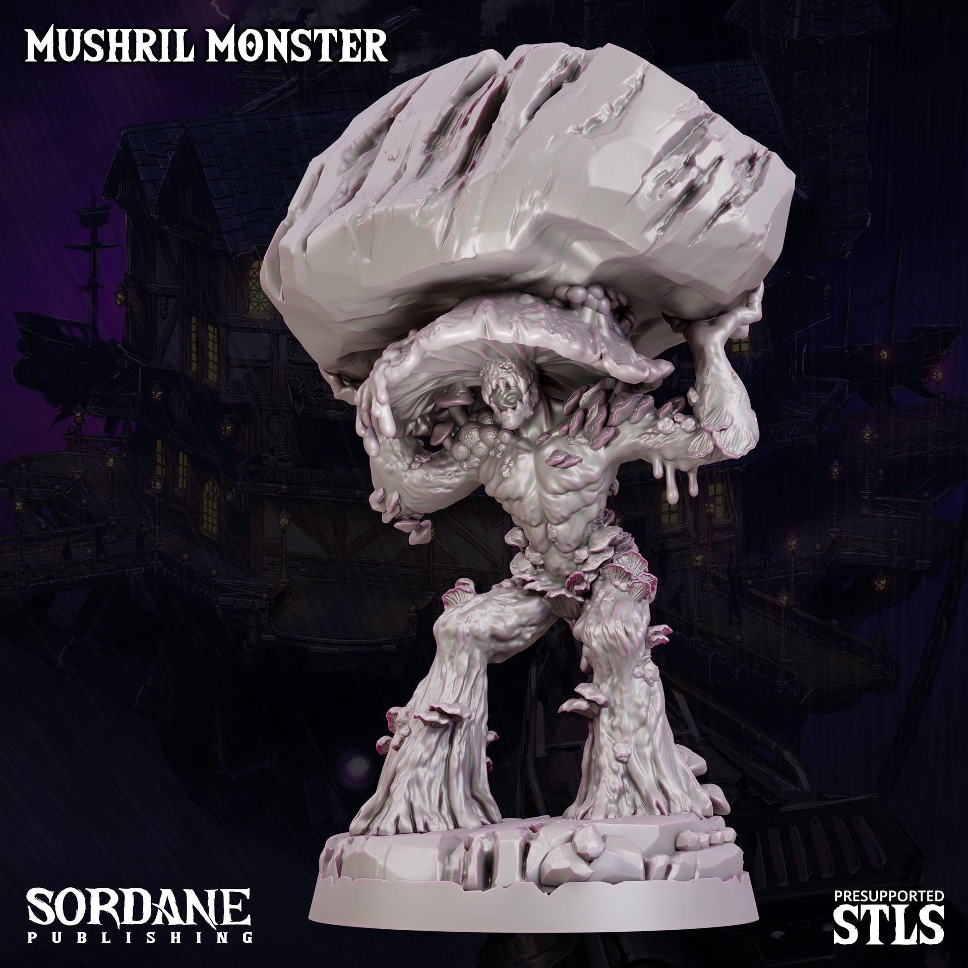 Mushril Monster. Mushroom Cave Abomination - Sordane Publishing | 28mm and 32mm | Wargaming | DnD | Tabletop Roleplaying