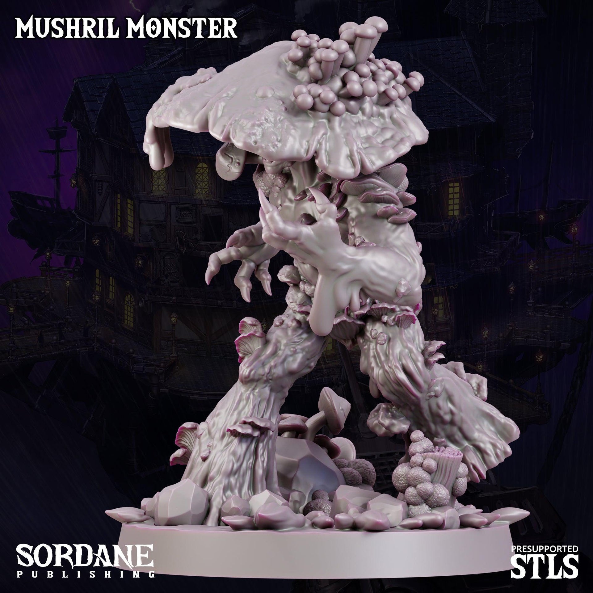 Mushril Monster. Mushroom Cave Abomination - Sordane Publishing | 28mm and 32mm | Wargaming | DnD | Tabletop Roleplaying