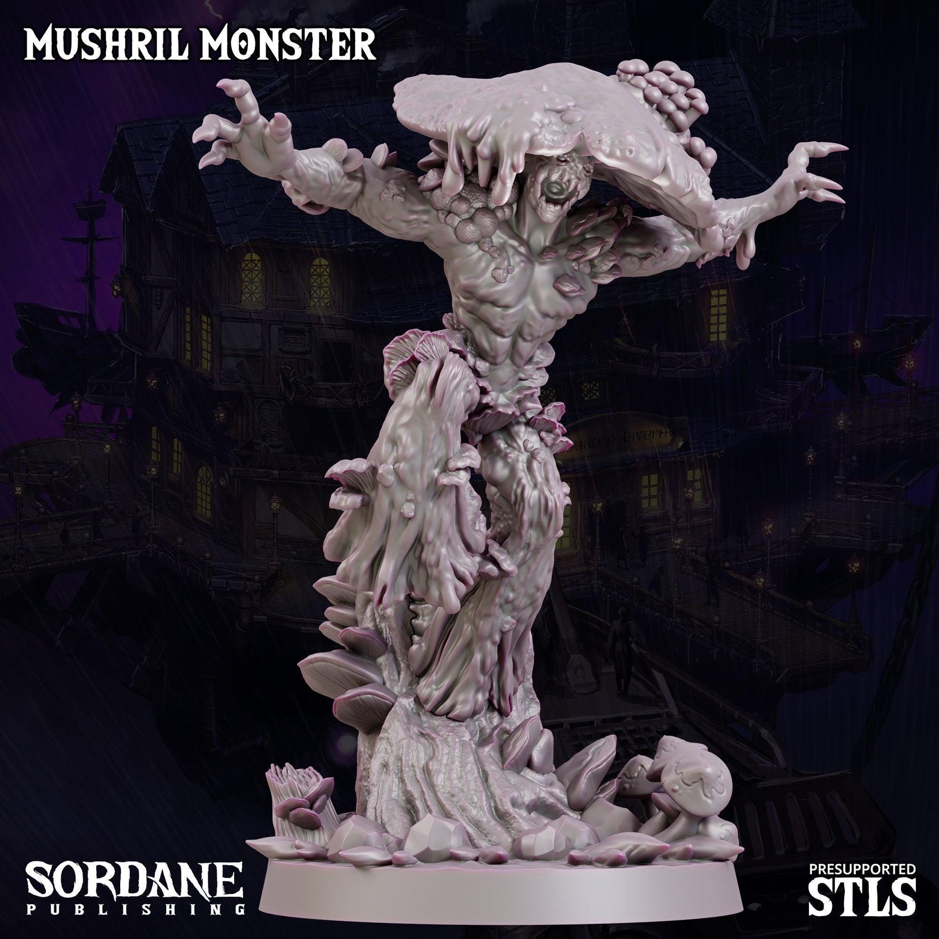 Mushril Monster. Mushroom Cave Abomination - Sordane Publishing | 28mm and 32mm | Wargaming | DnD | Tabletop Roleplaying