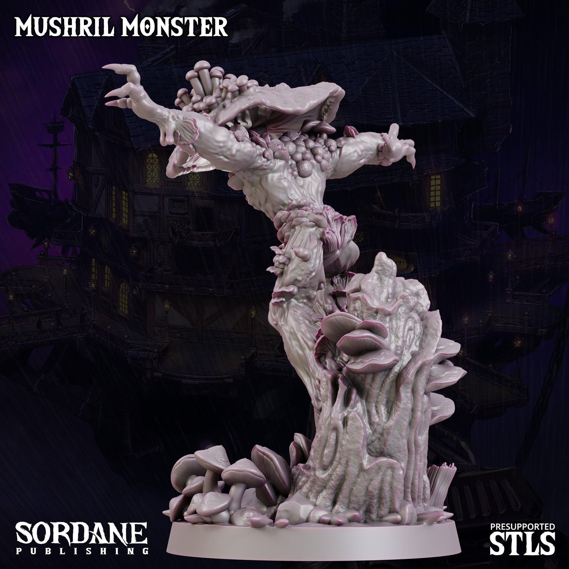 Mushril Monster. Mushroom Cave Abomination - Sordane Publishing | 28mm and 32mm | Wargaming | DnD | Tabletop Roleplaying