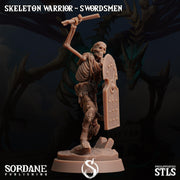 Skeleton Warrior Swordsman - Sordane Publishing | 28mm and 32mm | Wargaming | DnD | Tabletop Roleplaying