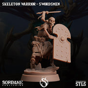 Skeleton Warrior Swordsman - Sordane Publishing | 28mm and 32mm | Wargaming | DnD | Tabletop Roleplaying