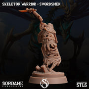 Skeleton Warrior Swordsman - Sordane Publishing | 28mm and 32mm | Wargaming | DnD | Tabletop Roleplaying