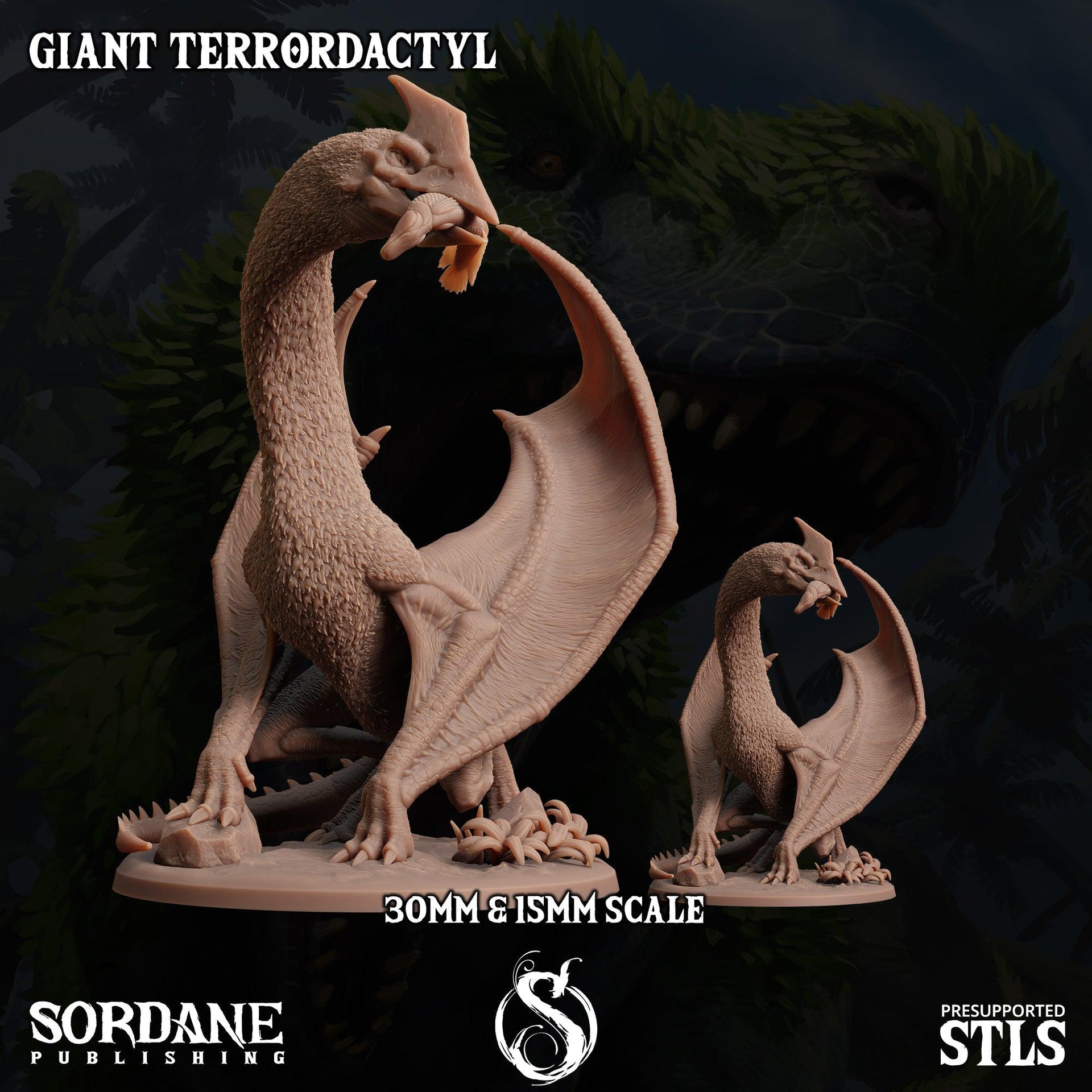 Giant Terrordactyl - Sordane Publishing | 28mm and 32mm | Wargaming | DnD | Tabletop Roleplaying