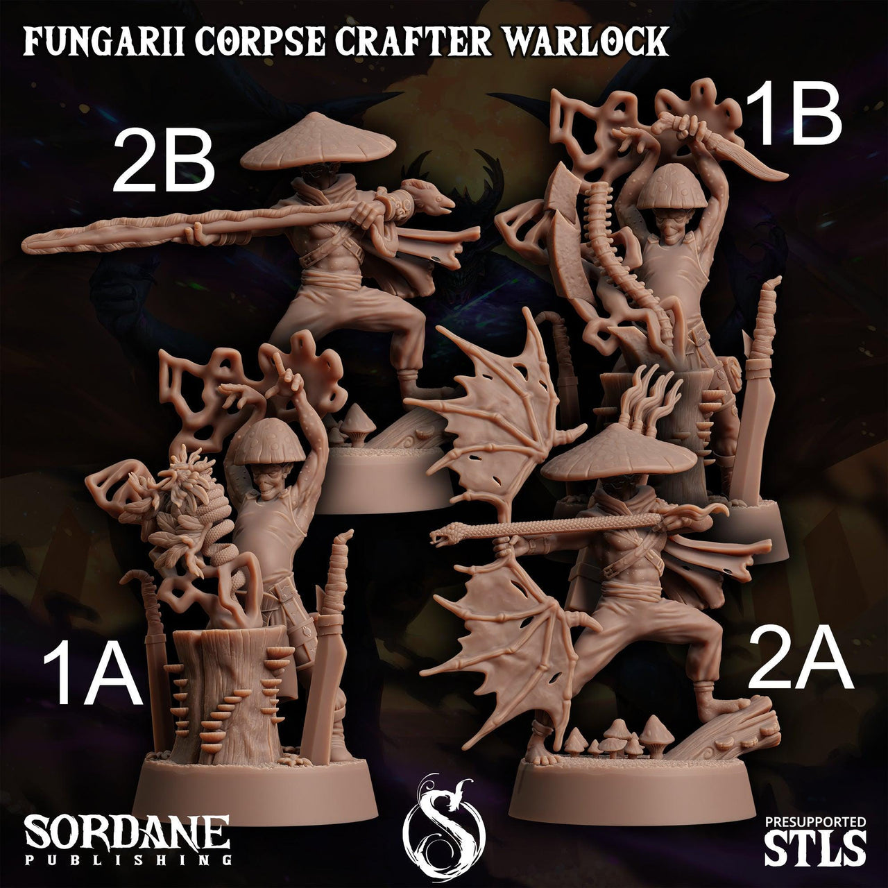 Fungarii Corpse Crafter Warlock - Sordane Publishing | 28mm and 32mm | Wargaming | DnD | Tabletop Roleplaying
