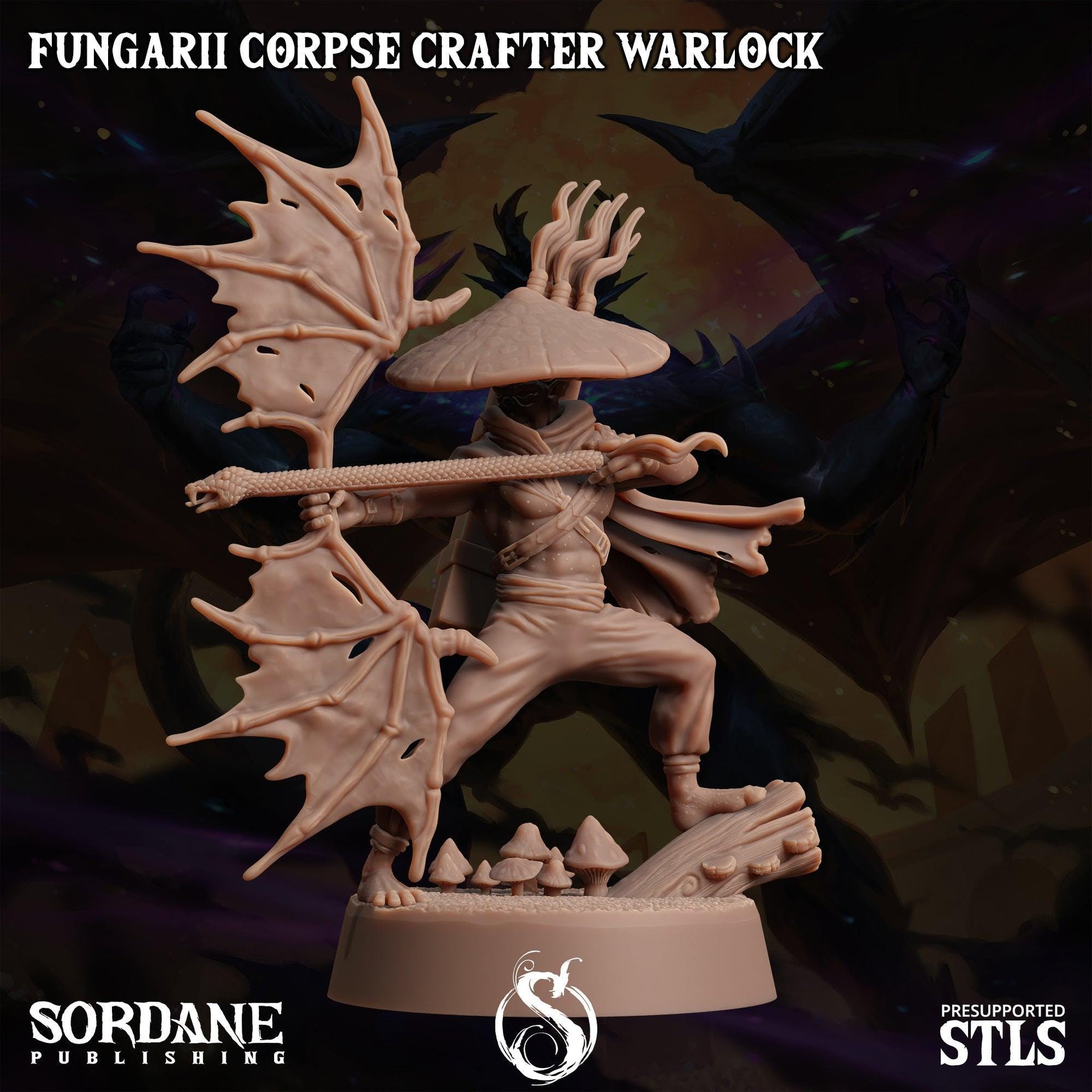 Fungarii Corpse Crafter Warlock - Sordane Publishing | 28mm and 32mm | Wargaming | DnD | Tabletop Roleplaying
