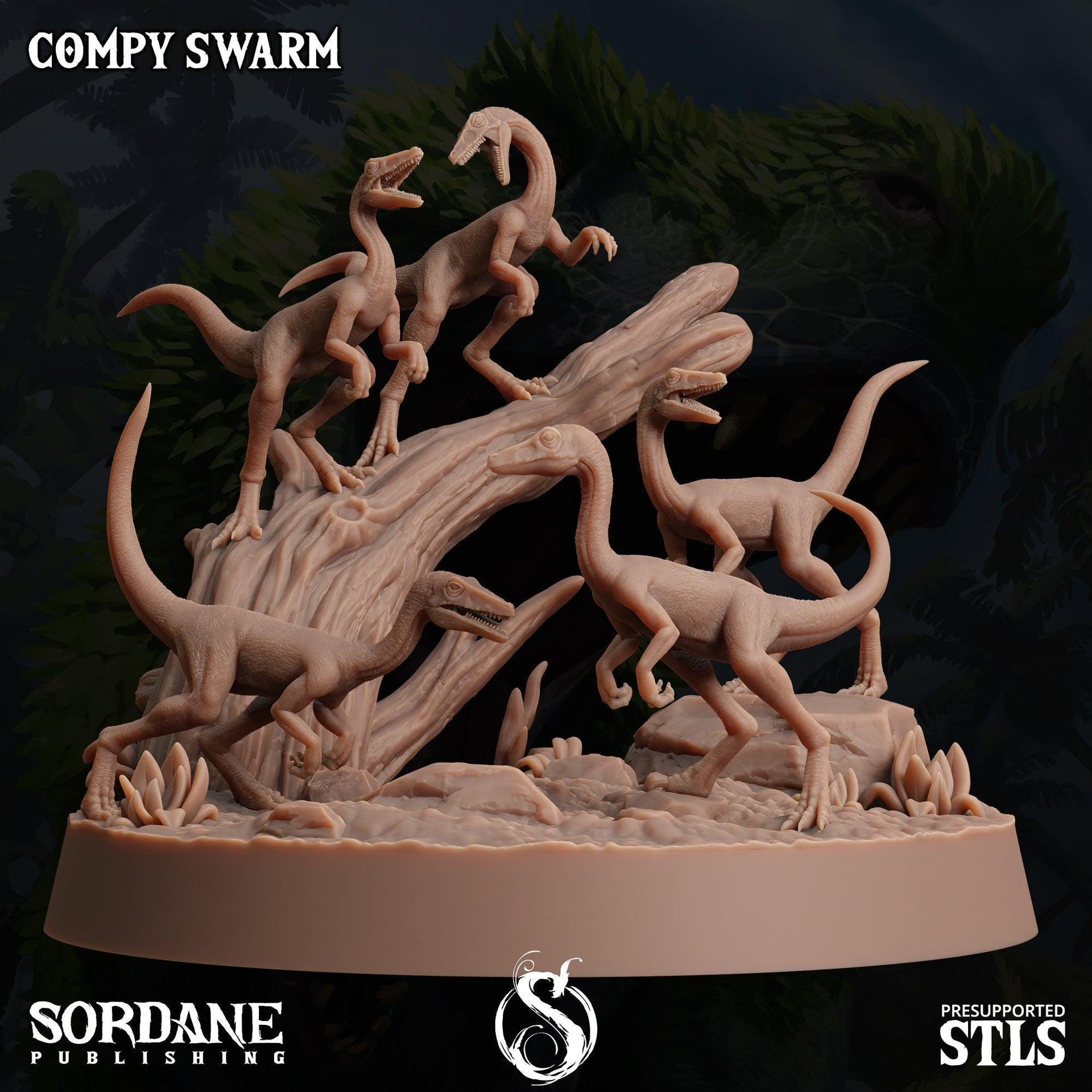 Compy Swarm. Raptor Pack - Sordane Publishing | 28mm and 32mm | Wargaming | DnD | Tabletop Roleplaying