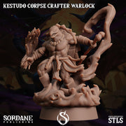 Kestudo Corpse Crafter Warlock. Turtle Necromancer - Sordane Publishing | 28mm and 32mm | Wargaming | DnD | Tabletop Roleplaying