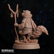Rathkon Herbalist, Racoon Druid - Sordane Publishing | 28mm and 32mm | Wargaming | DnD | Tabletop Roleplaying