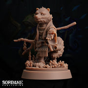 Rathkon Herbalist, Racoon Druid - Sordane Publishing | 28mm and 32mm | Wargaming | DnD | Tabletop Roleplaying