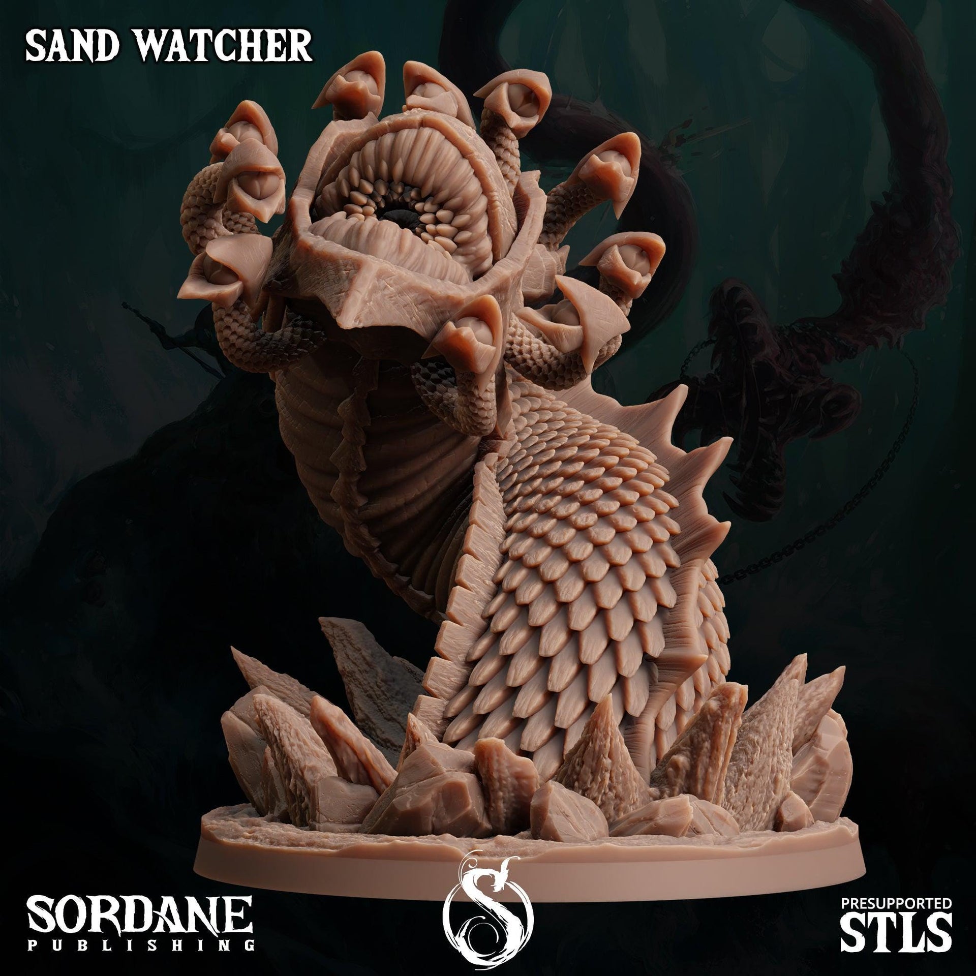 Sand Watcher, Eye Tyrant Worm - Sordane Publishing | 28mm and 32mm | Wargaming | DnD | Tabletop Roleplaying