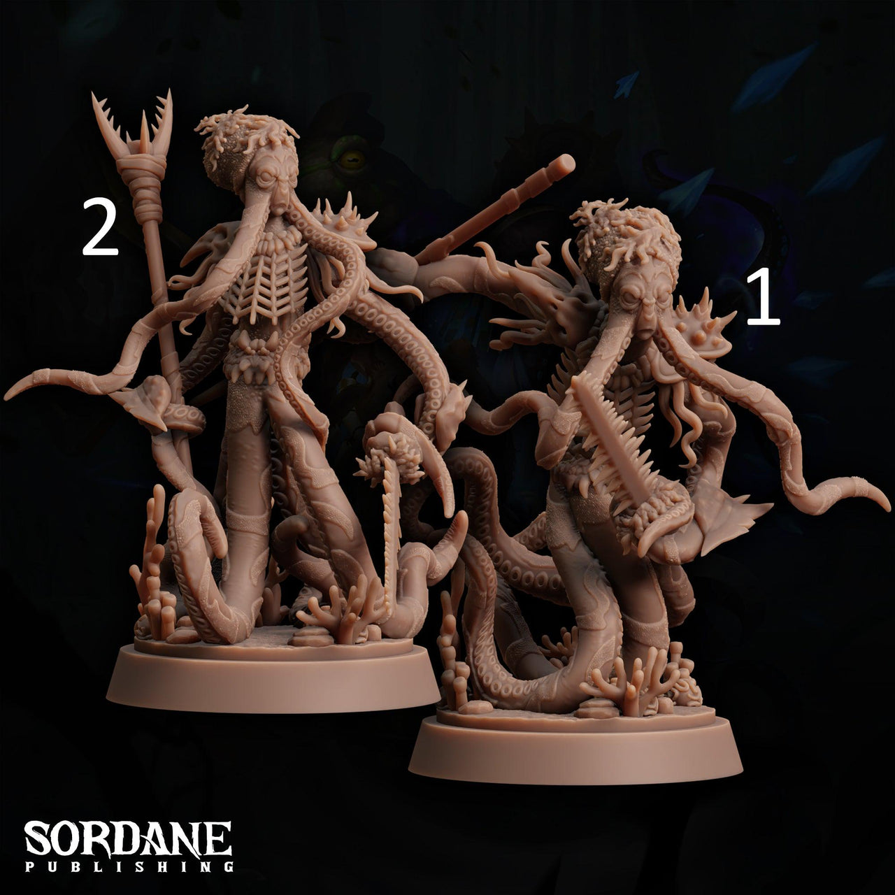 Rift Ouqdar, Octopus Warrior - Sordane Publishing | 28mm and 32mm | Wargaming | DnD | Tabletop Roleplaying