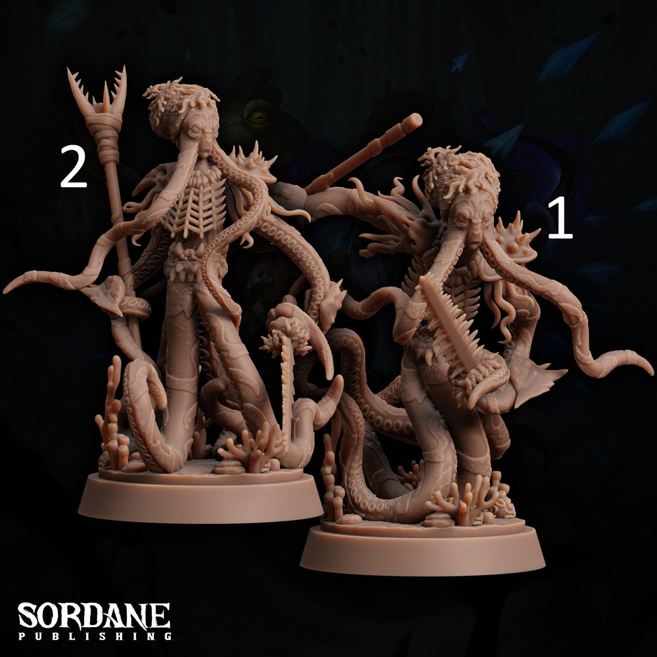 Rift Ouqdar, Octopus Warrior - Sordane Publishing | 28mm and 32mm | Wargaming | DnD | Tabletop Roleplaying