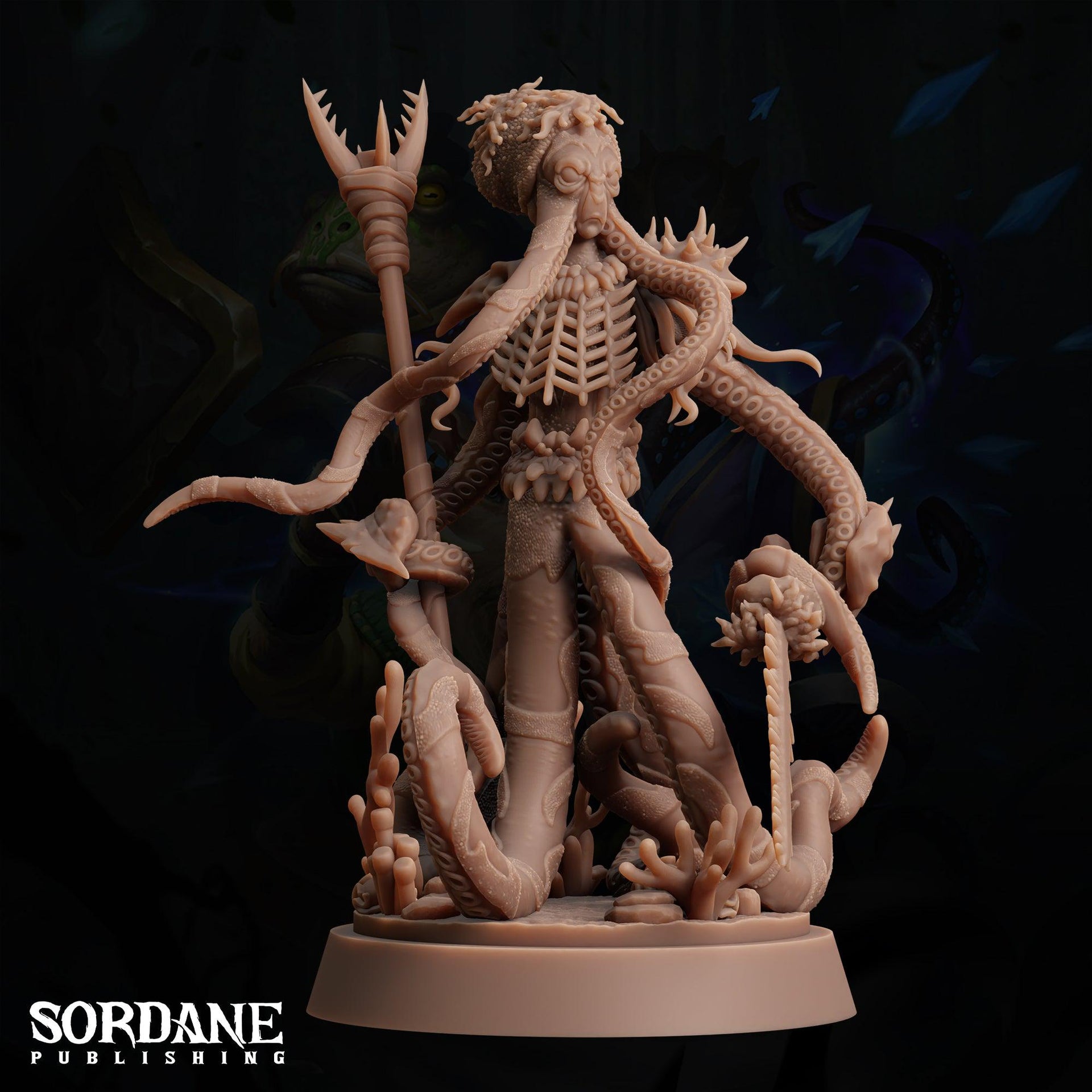 Rift Ouqdar, Octopus Warrior - Sordane Publishing | 28mm and 32mm | Wargaming | DnD | Tabletop Roleplaying